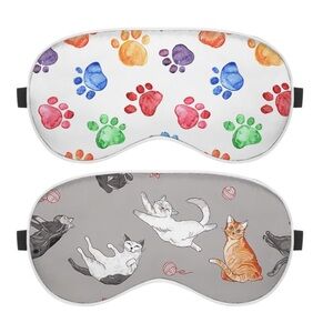 NWT 2 Silk Sleep Eye Mask With Adjustable Elastic Strap